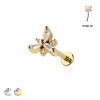 SNOWFLAKE STARLIGHT TOP THREADLESS (PUSH IN) 316L SURGICAL STEEL LABRET SET